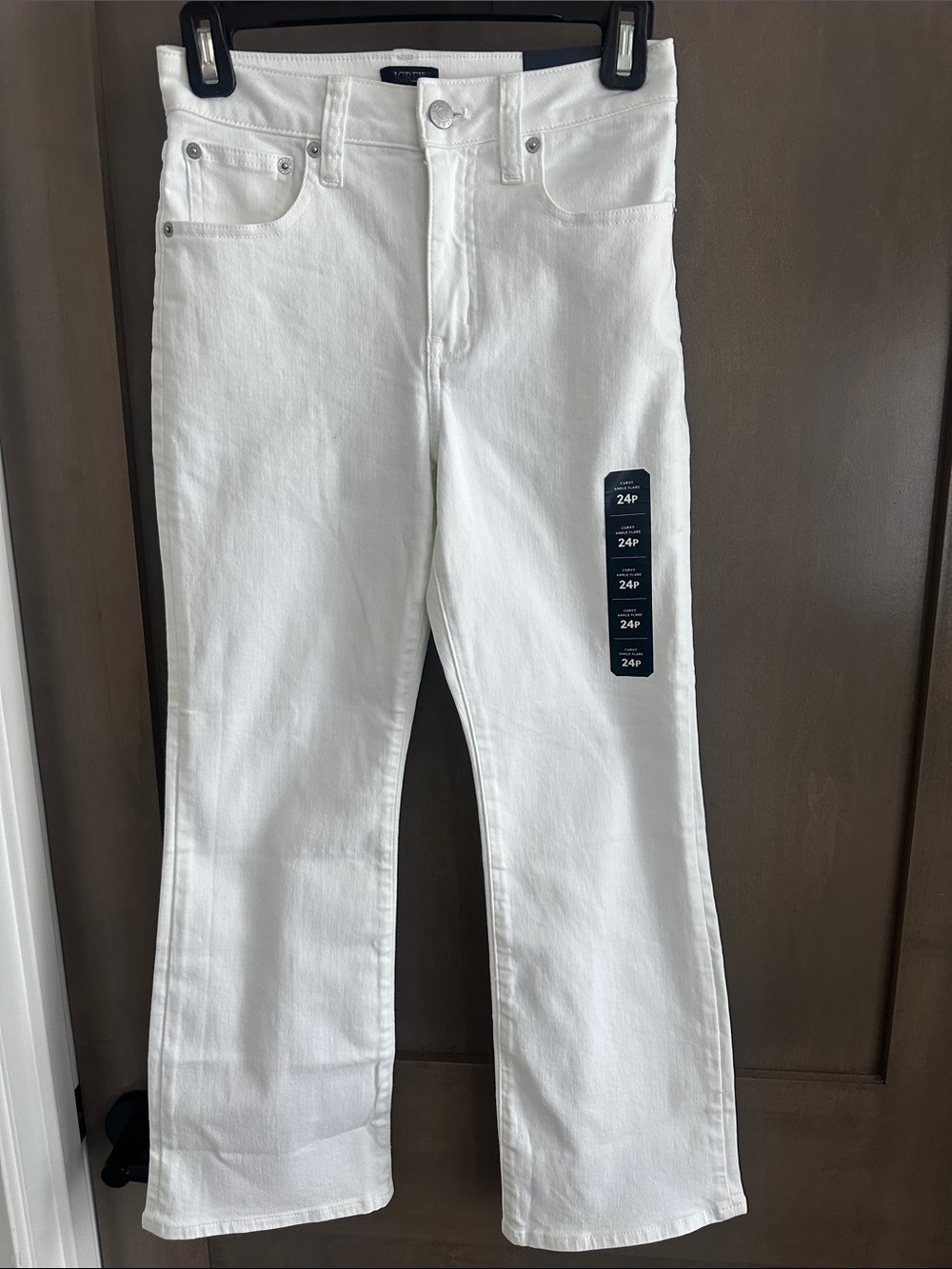 J.Crew Curvy Ankle Flare White Size 24P NWT